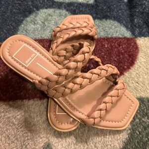 Dolce Vita Tan Braided Sandals Slide Style Size 7 - worn once - Sorry, no box 😔